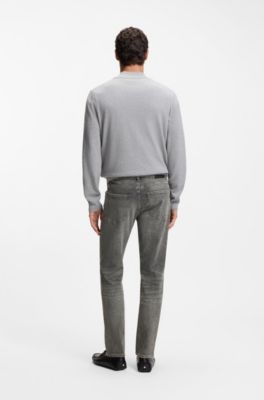 Regular-fit Maine-jeans van comfortabel grijs stretchdenim, Grijs