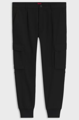 Slim-fit cargo trousers, Black
