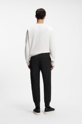 Slim-fit cargo trousers, Black