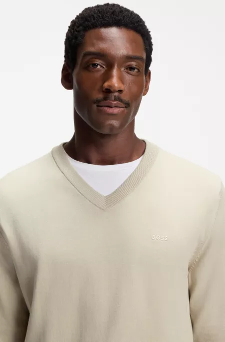 V-neck sweater in cotton
