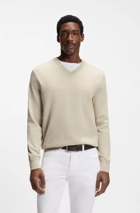 V-neck sweater in cotton