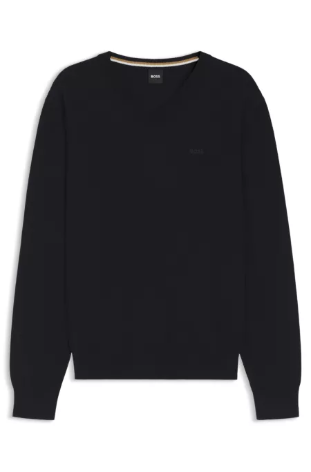 V-neck sweater in cotton