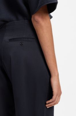 Loose-fit chinos in stretch-cotton twill, Dark Blue