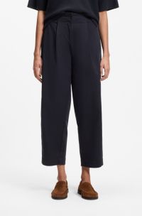 Loose-fit chinos in stretch-cotton twill, Dark Blue