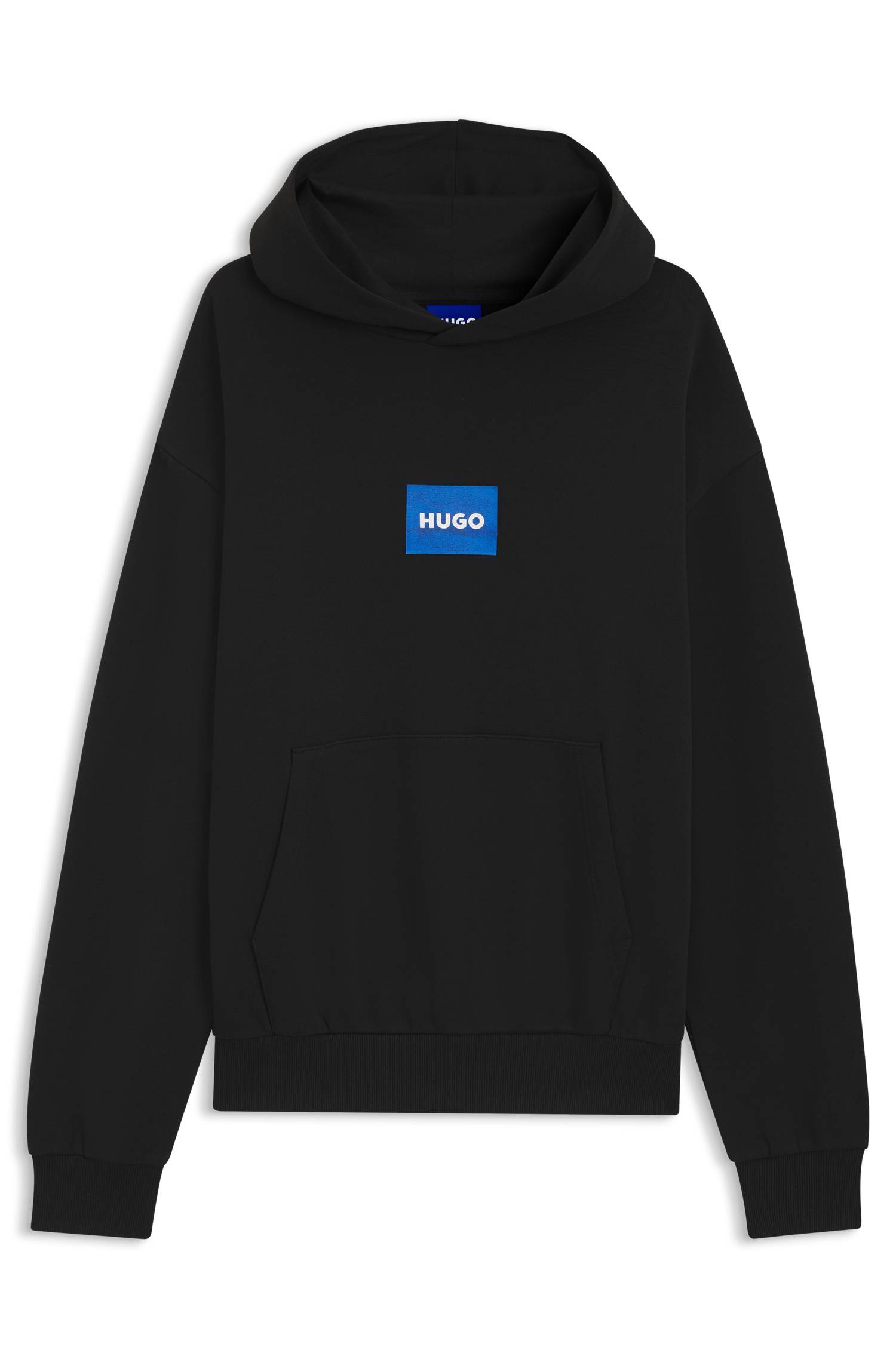 Hugo Cotton-terry hoodie with blue logo herr – bild 4