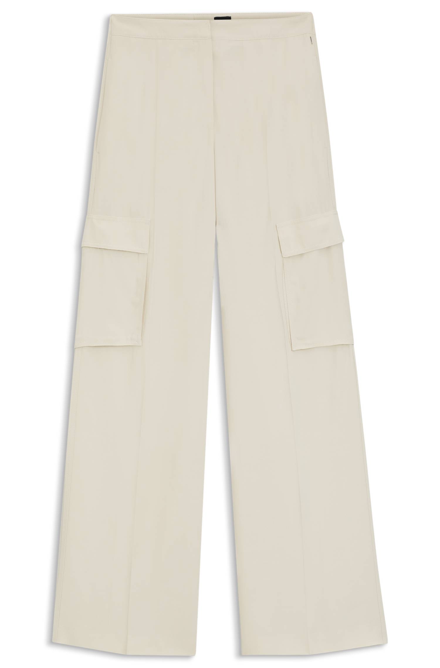 Boss Regular-fit trousers in crepe with cargo pockets byxor dam – bild 4