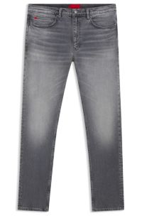 Extra-slim-fit jeans in grey stretch denim, Grey