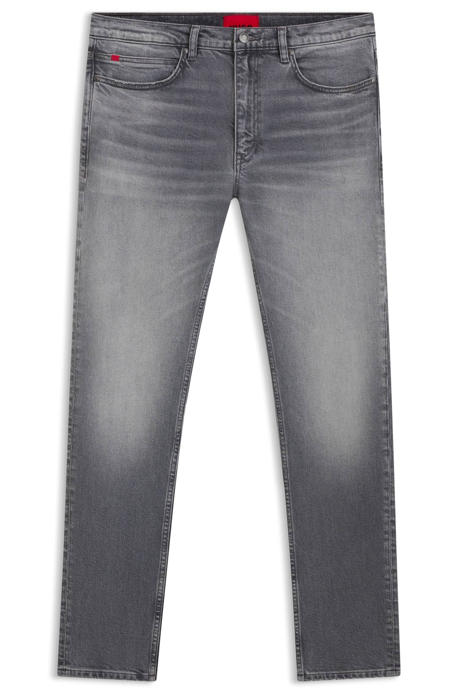 Hugo Extra-slim-fit jeans in grey stretch denim herr – bild 4