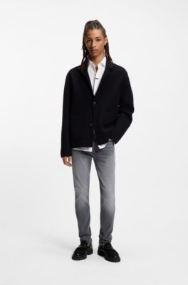 Extra-slim-fit jeans in grey stretch denim, Grey