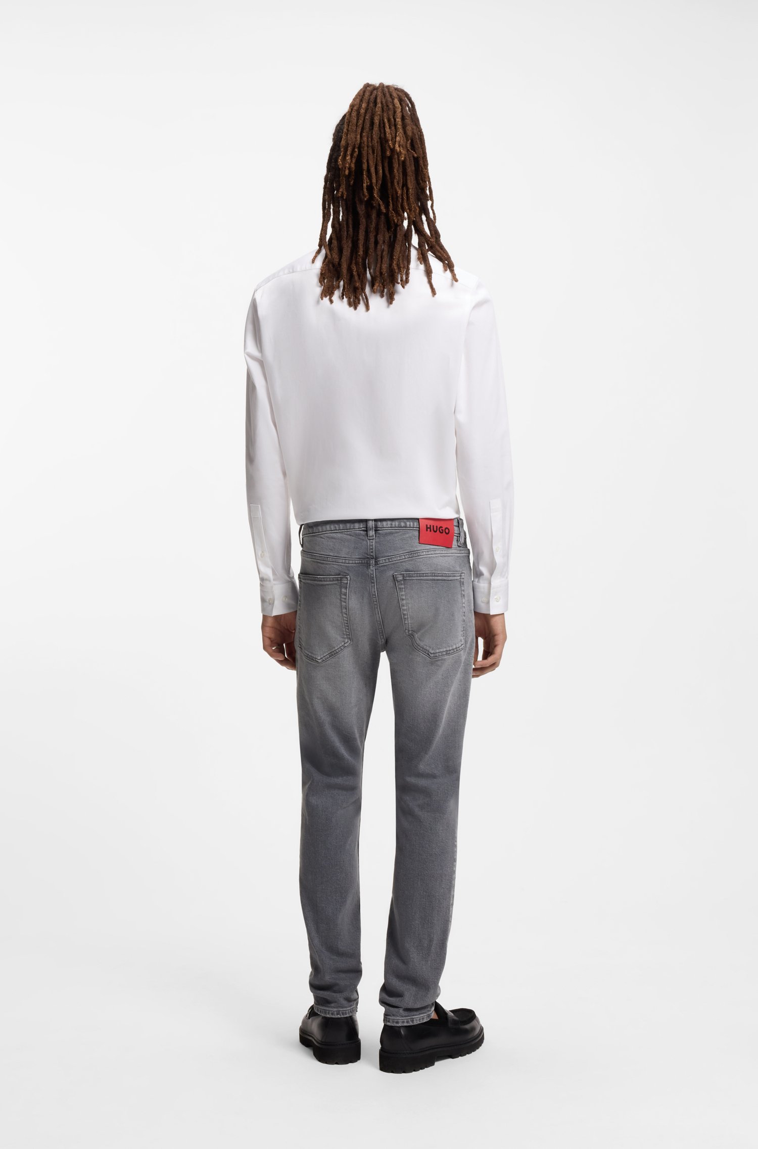 Hugo Extra-slim-fit jeans in grey stretch denim herr – bild 2