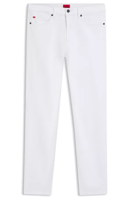 Slim-fit jeans in white stretch denim