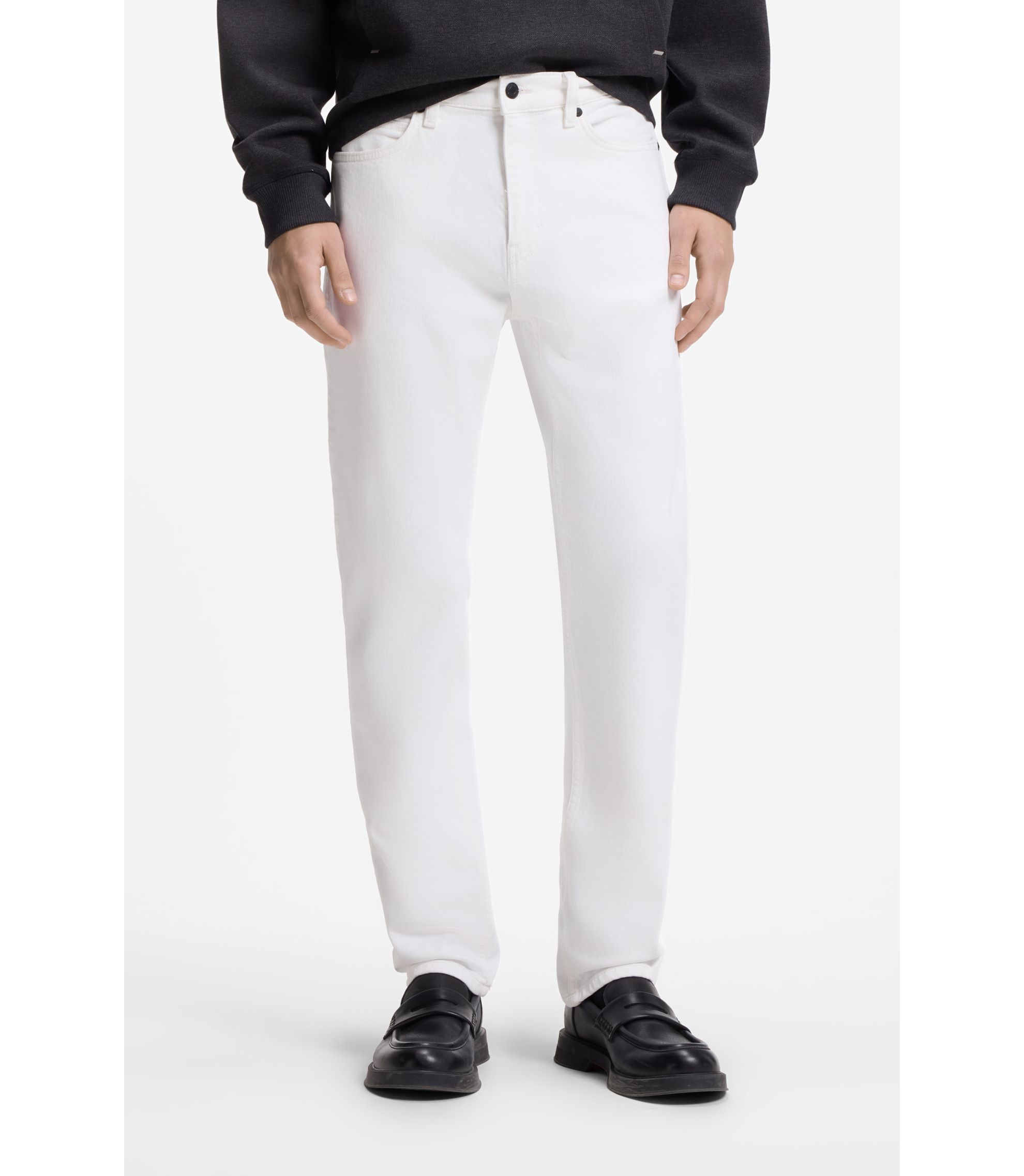 Slim-Fit Jeans aus weißem Stretch-Denim