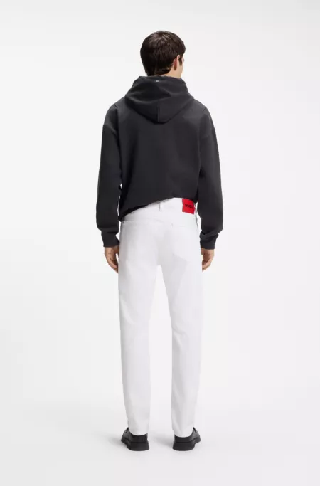 Slim-fit jeans in white stretch denim