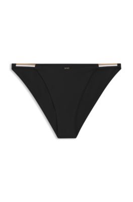 Bikini briefs with signature-stripe elastic, Black