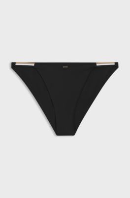 Bikini briefs with signature-stripe elastic, Black
