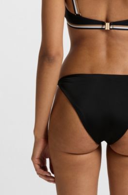 Bikini briefs with signature-stripe elastic, Black