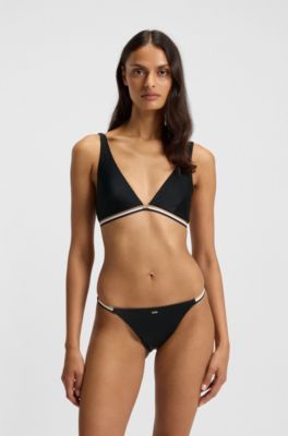 Bikini briefs with signature-stripe elastic, Black