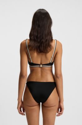 Bikini briefs with signature-stripe elastic, Black