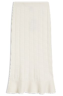 Maxirok met gebreide ruitstructuur