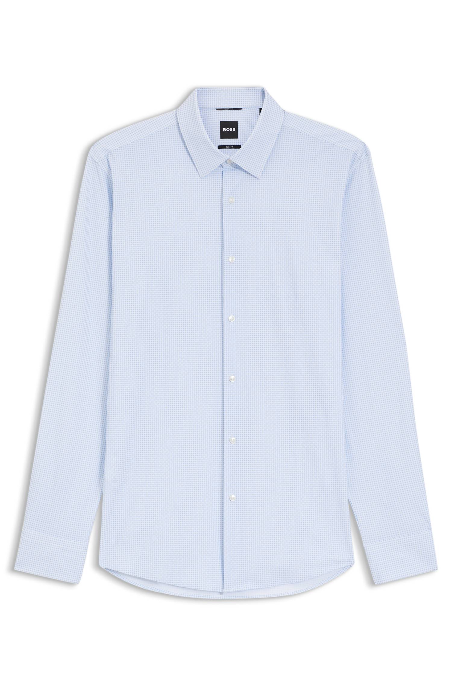 Boss Slim-fit shirt in printed performance-stretch jersey t-shirts herr – bild 4