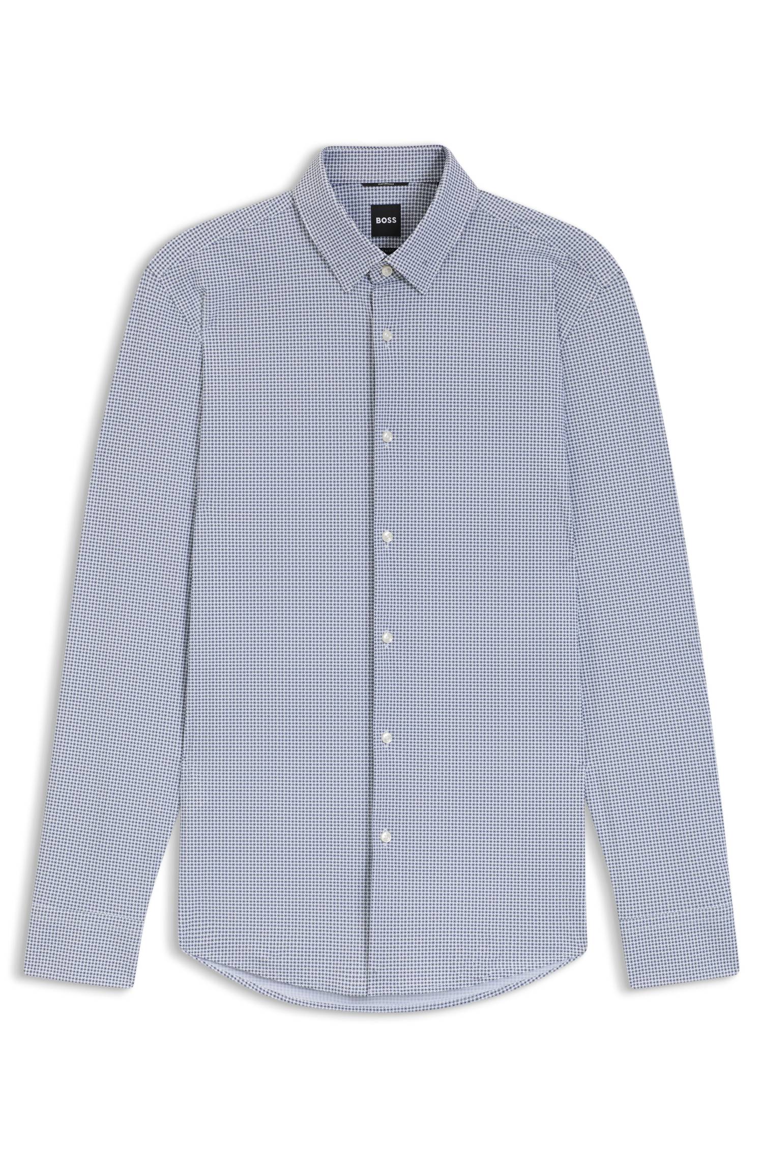 Boss Slim-fit shirt in printed performance-stretch jersey t-shirts herr – bild 4