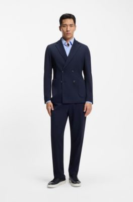 Chemise Regular en tissu stretch performant &agrave; carreaux, bleu clair