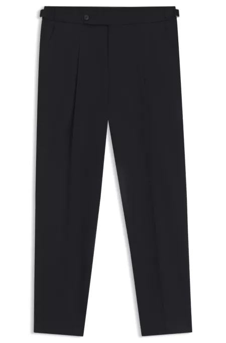 Pantalones tapered fit de algodón elástico