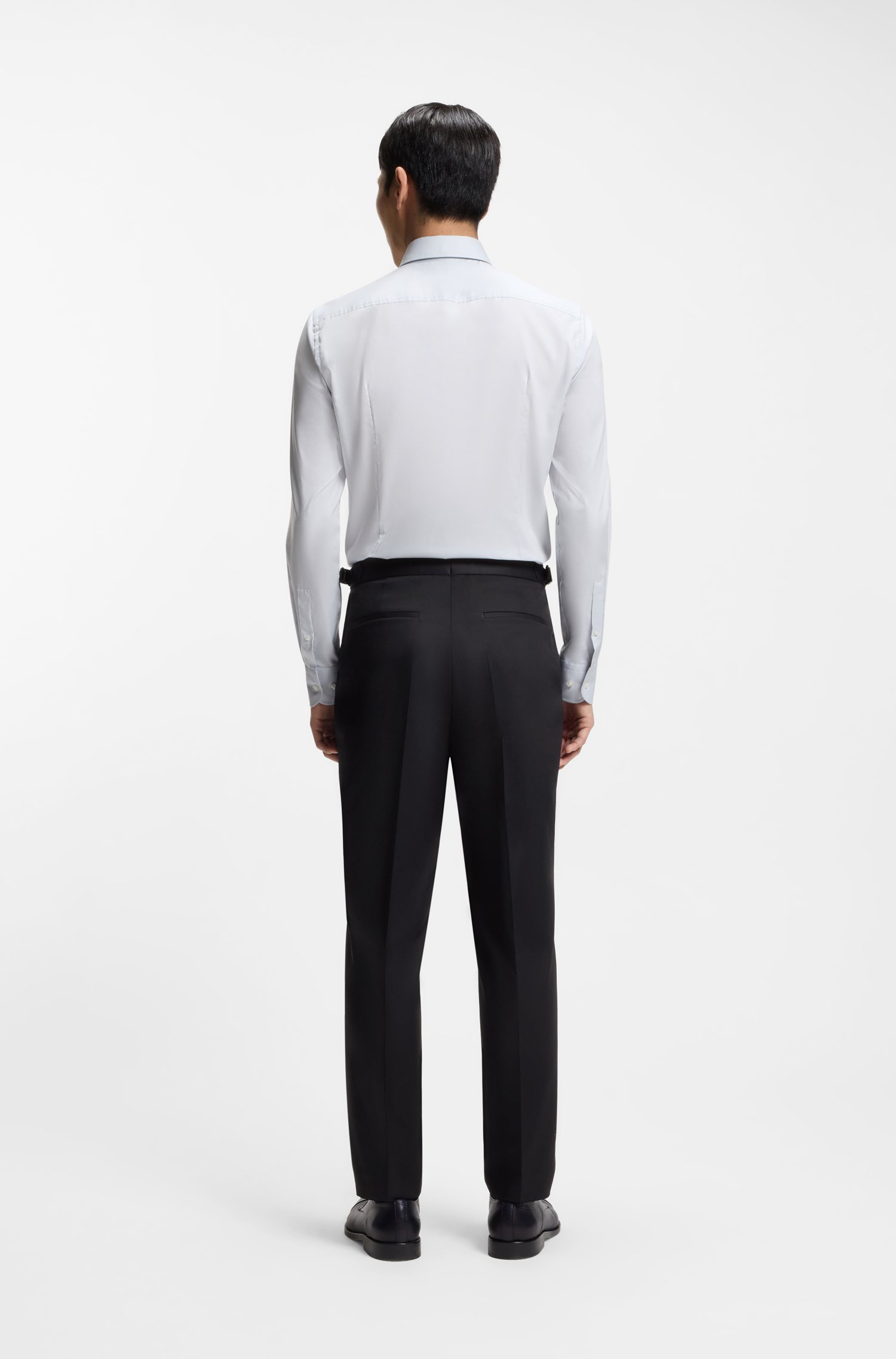 Boss Tapered-fit trousers in stretch cotton byxor herr – bild 2