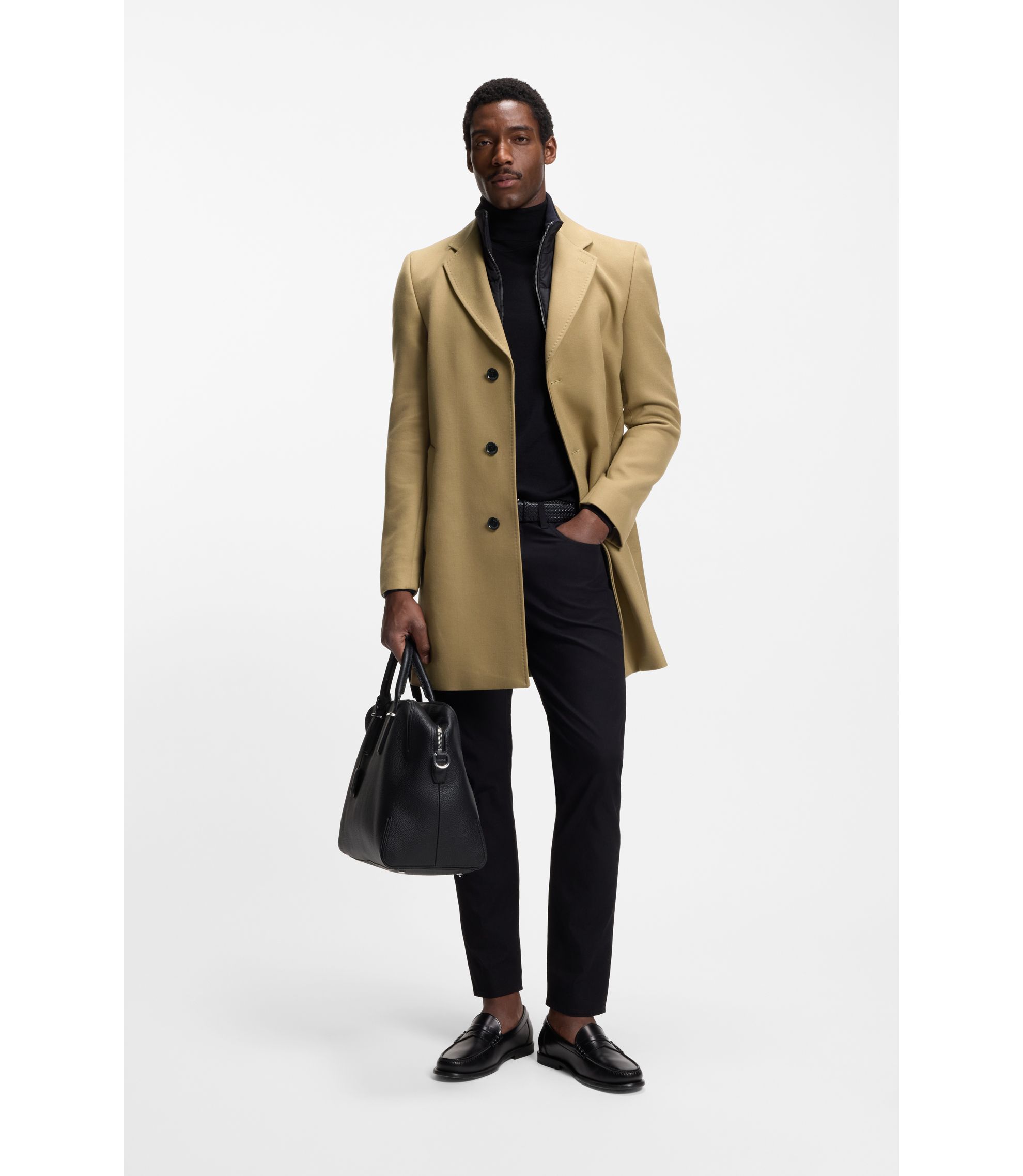 HUGO BOSS ステンカラーコート ベージュ 撥水 中綿 キルティング 52 楽天市場】キルティング コート（ブランドヒューゴ・ボス）（コート