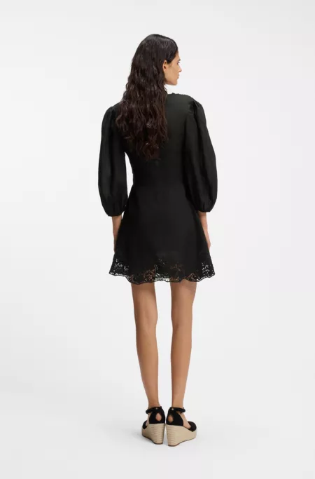 A-line dress with embroidered details