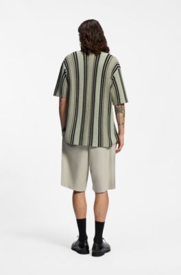 Shorts relaxed fit con motivo pied-de-poule, Calce