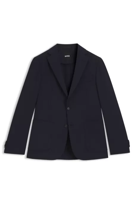 Slim-fit blazer in a washable wool blend