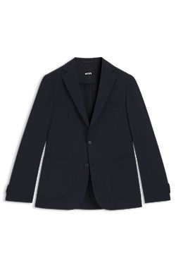 Slim-fit suit jacket in washable performance-stretch fabric
