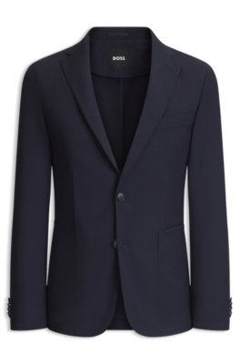 Slim-fit suit jacket in washable performance-stretch fabric