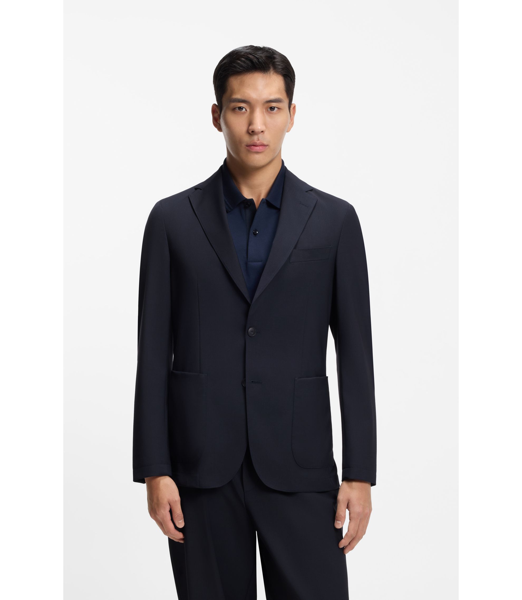 Slim-Fit Sakko aus waschbarem Performance-Stretch-Gewebe