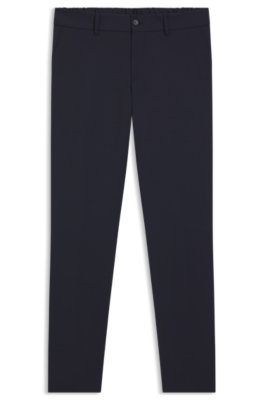 Hugo Uomo Blu Pantaloni Dritti In Misto Lino - Immagine 4