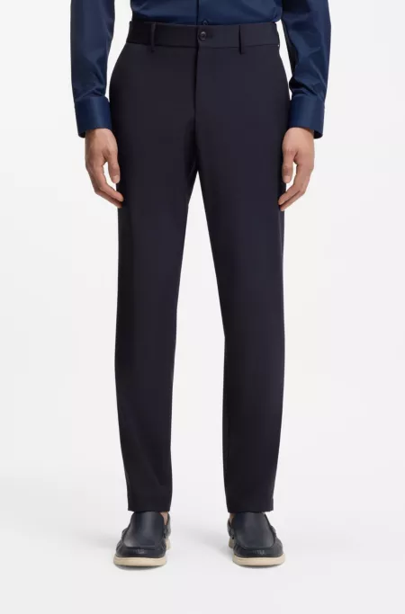 Slim-fit trousers in a washable wool blend