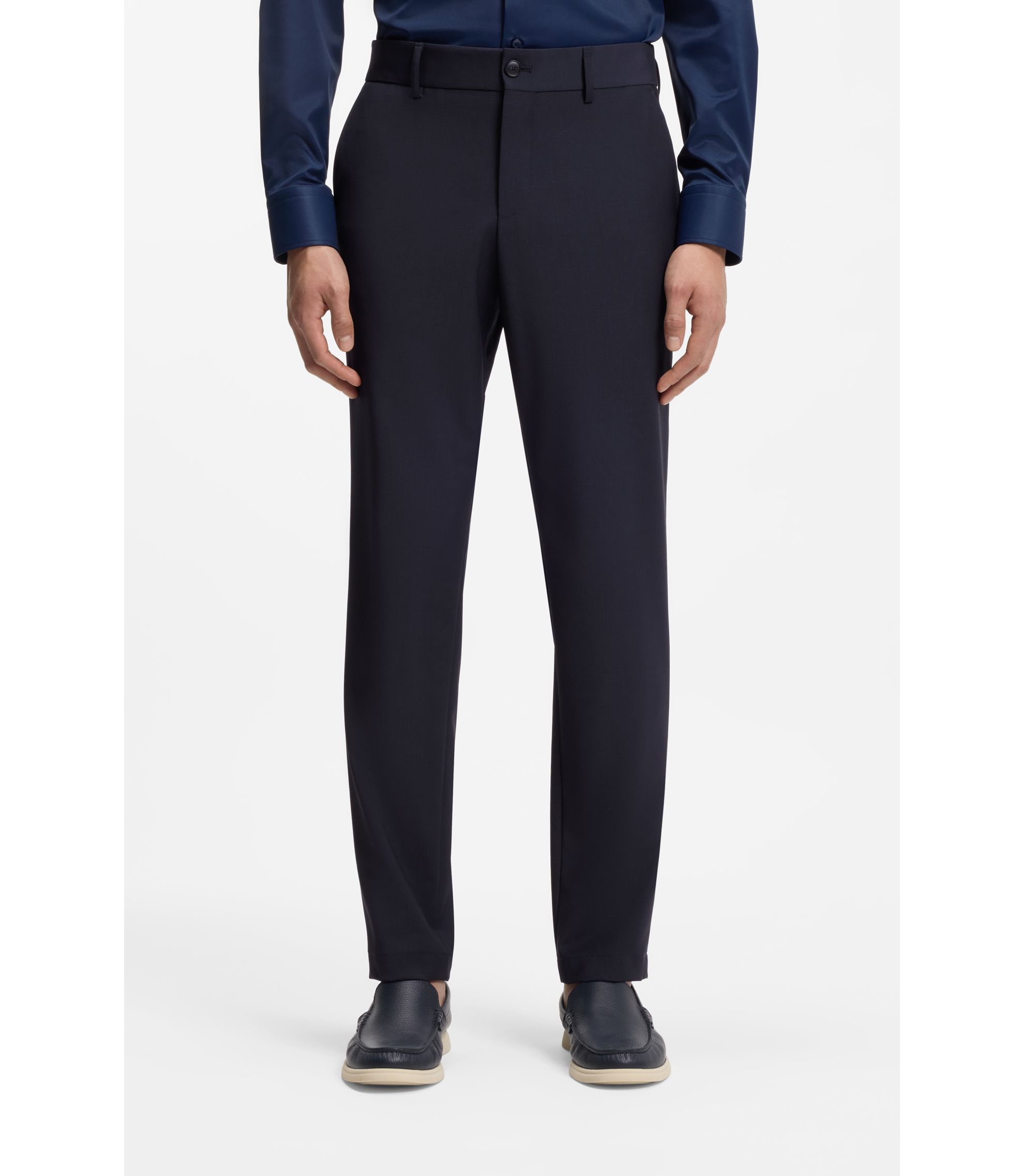 Slim-Fit Hose aus waschmaschinenfestem funktionalem Stretch-Gewebe