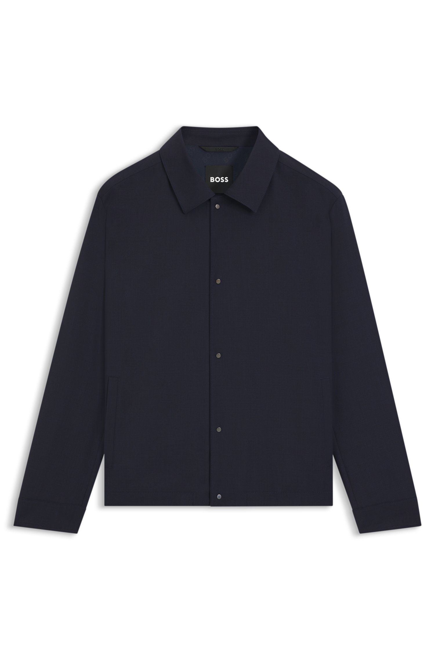 Boss Relaxed-fit overshirt in a stretch-wool blend jackor herr