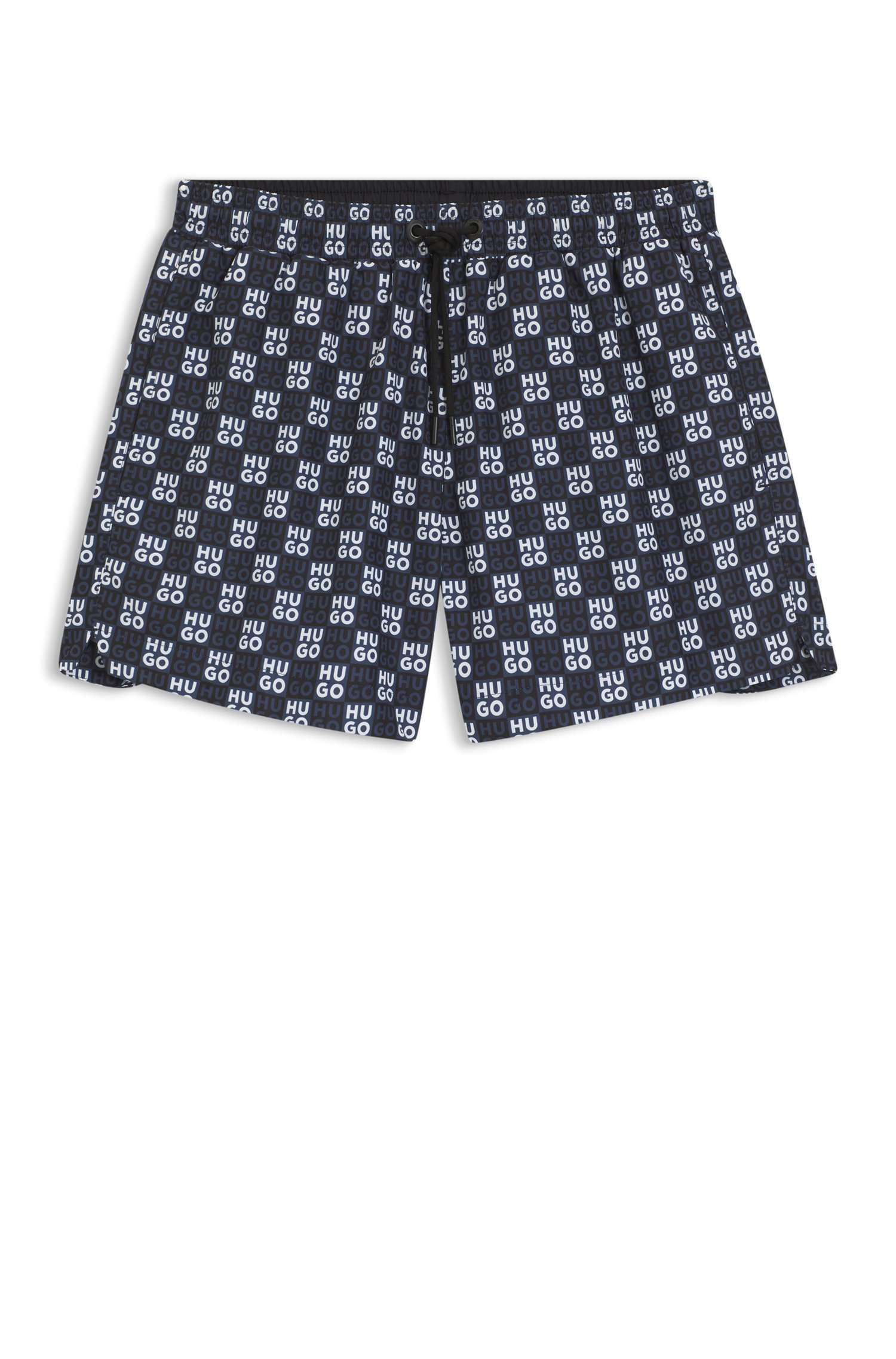 Hugo Quick-dry swim shorts with stacked-logo check print herr – bild 3
