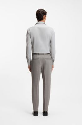 Tapered-fit trousers with reversible drawstring, Silver