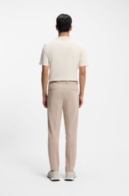 Tapered-fit trousers with reversible drawstring, Khaki