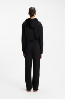 Tracksuit bottoms in stretch jersey with red logo label 3