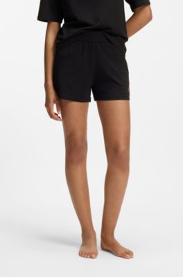 Regular-fit loungewear bottoms in stretch fabric, Black