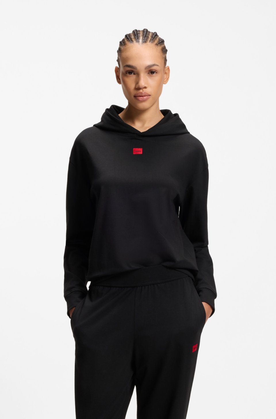 Logo-label hoodie