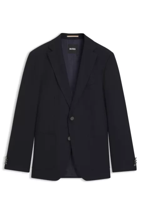 Blazer slim fit en lana virgen elástica