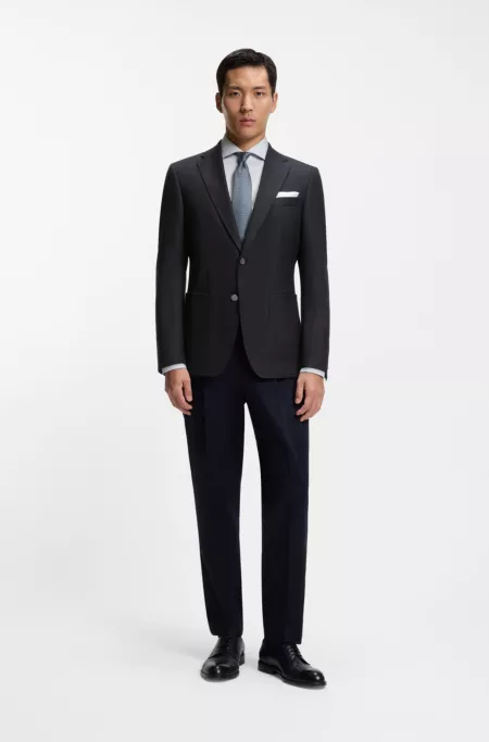 Slim-fit blazer in stretch virgin wool