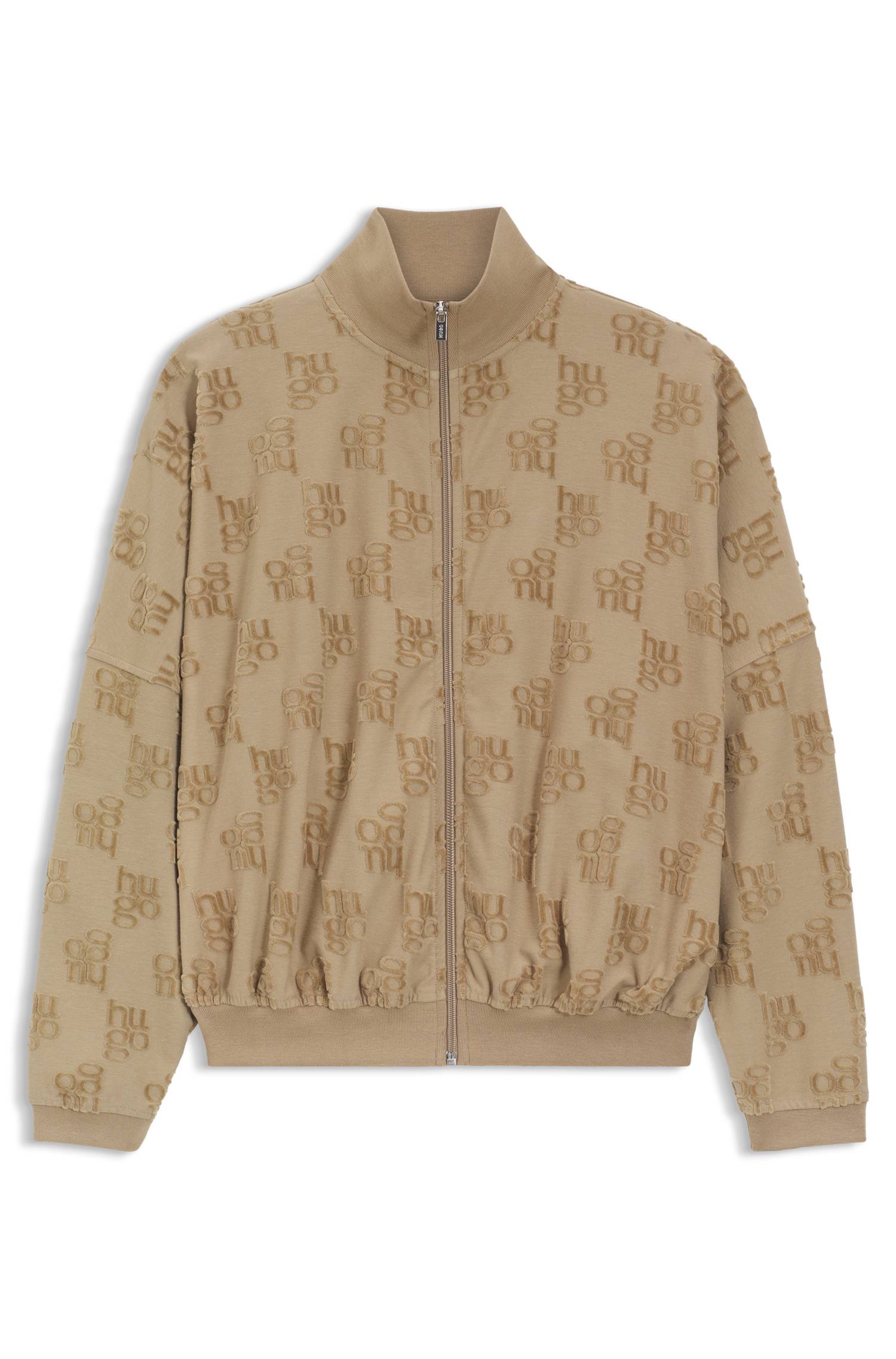 Hugo Cotton-blend jacket with all-over logo pattern jackor dam – bild 4