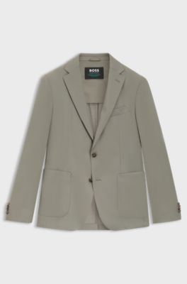 BOSS x ASTON MARTIN slim-fit suit jacket with wool, Light Grey