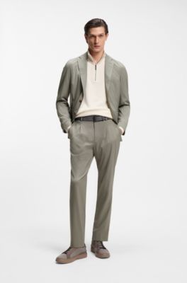 BOSS x ASTON MARTIN slim-fit suit jacket with wool, Light Grey